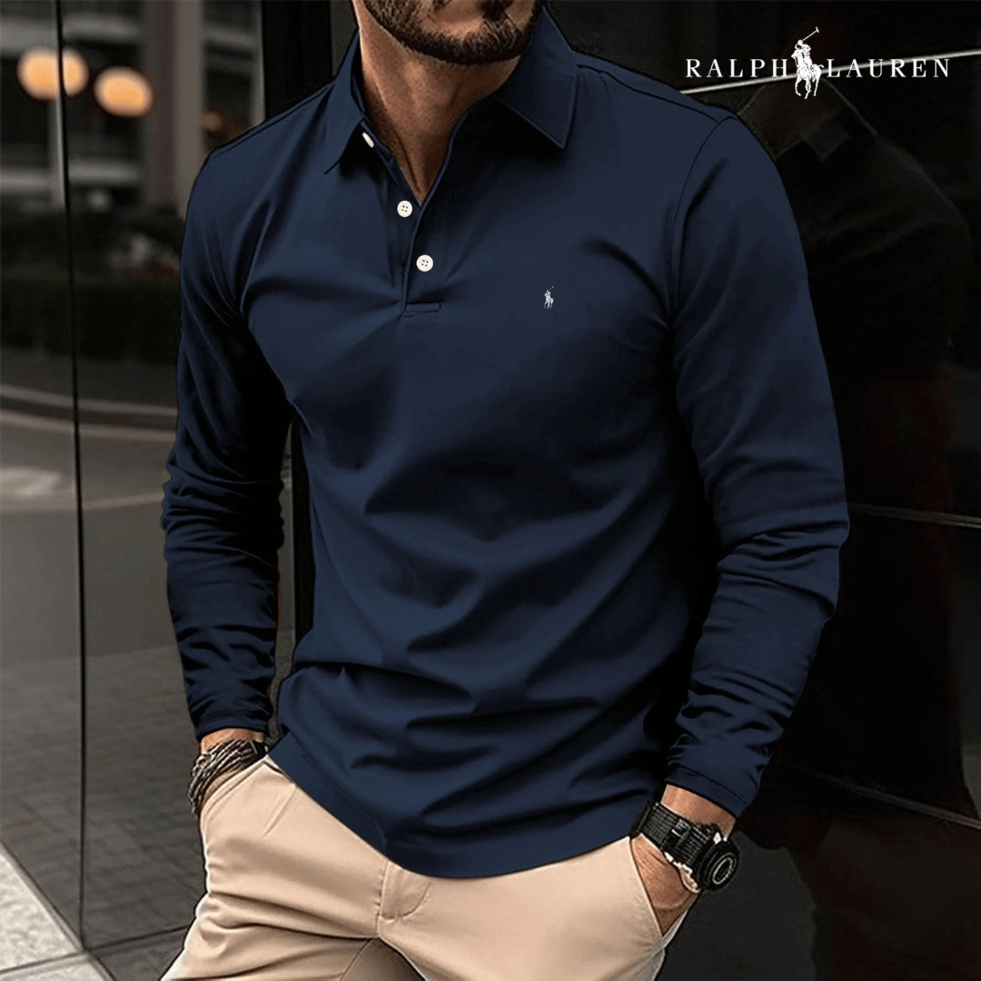 Casual Polo Shirt Long Sleeve