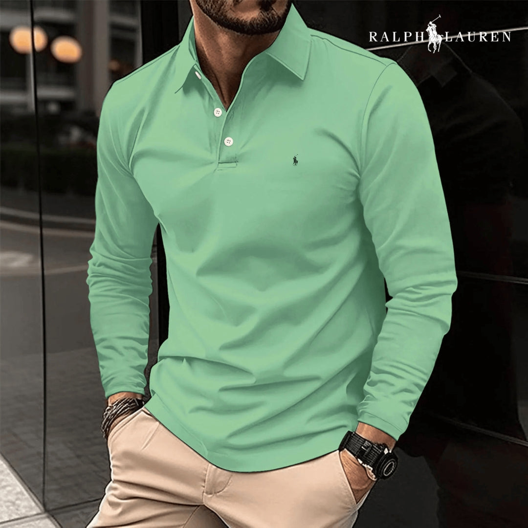 Casual Polo Shirt Long Sleeve