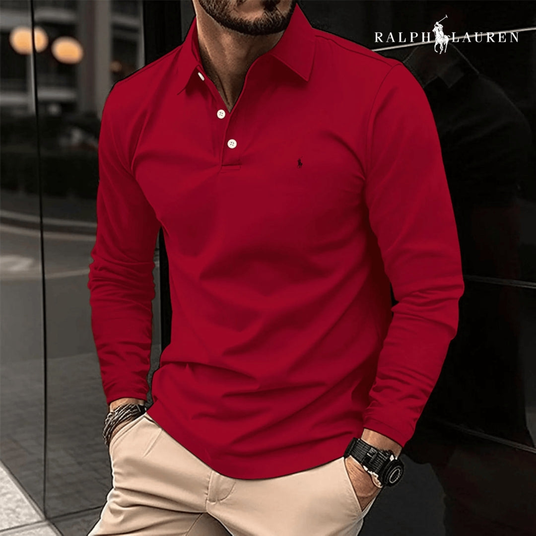 Casual Polo Shirt Long Sleeve
